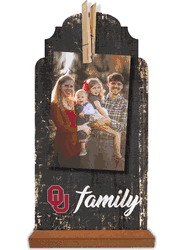 Oklahoma Sooners Family Clothespin 6x12