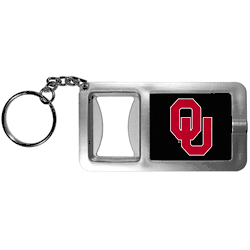 Oklahoma Sooners Flashlight Key Chain with Bottle Opener