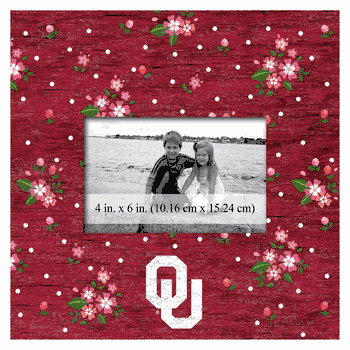 Oklahoma Sooners Floral 10x10 Frame