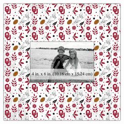 Oklahoma Sooners Floral Pattern 10x10 Frame