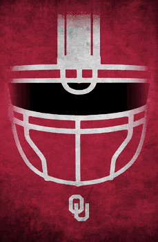 Oklahoma Sooners Ghost Helmet 17x26