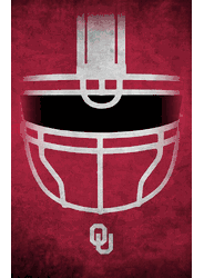 Oklahoma Sooners Ghost Helmet 17x26