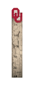 Oklahoma Sooners Growth Chart Sign 6x36