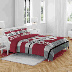 Oklahoma Sooners Heather Stripe 3 PC Full/Queen Bed in a Bag