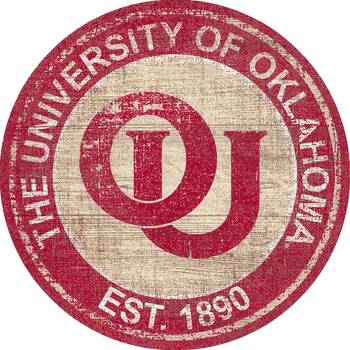 Oklahoma Sooners Heritage Logo Round Sign