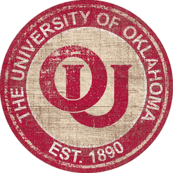 Oklahoma Sooners Heritage Logo Round Sign