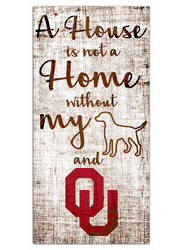 Oklahoma Sooners House is Not a Home 6x12 Sign