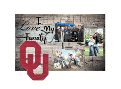 Oklahoma Sooners I Love my Family Clip Frame