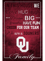 Oklahoma Sooners In This House 17x26