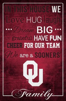 Oklahoma Sooners In This House 17x26