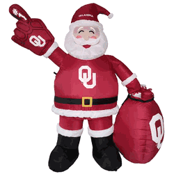 Oklahoma Sooners 7 FT Inflatable Santa