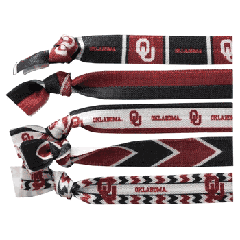 Oklahoma Sooners Knotted Hair Tie