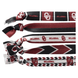 Oklahoma Sooners Knotted Hair Tie
