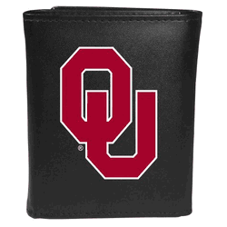 Oklahoma Sooners Leather Tri-fold Wallet, Large Logo