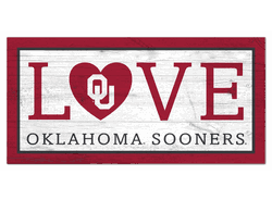Oklahoma Sooners Love 6x12 Sign