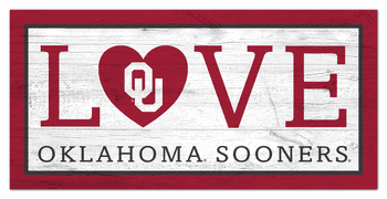 Oklahoma Sooners Love 6x12 Sign