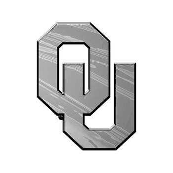Oklahoma Sooners Molded Chrome Plastic Emblem