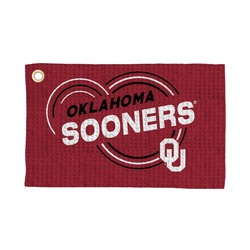 Oklahoma Sooners NCAA Droplets Waffle Fan Towel 16x25 inches