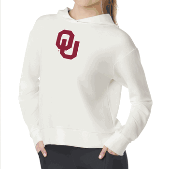Oklahoma Sooners NCAA Kadi Waffle Hoodie Coconut Cream Large