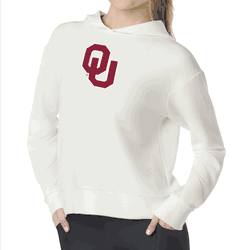 Oklahoma Sooners NCAA Kadi Waffle Hoodie Coconut Cream Small