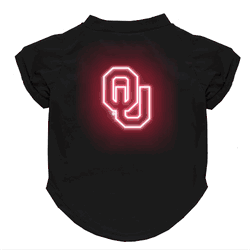 Oklahoma Sooners Neon Pet T-Shirt, Large