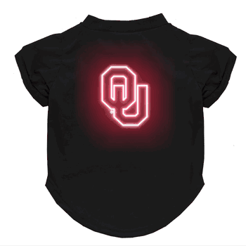 Oklahoma Sooners Neon Pet T-Shirt, X-Small