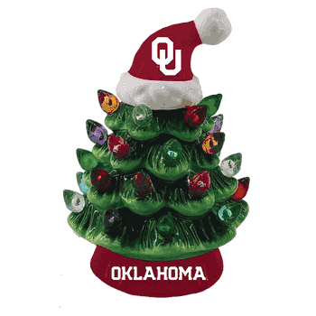 Oklahoma Sooners Ornament Christmas Tree LED 4 Inch