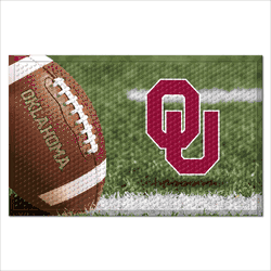 Oklahoma Sooners Rubber Scraper Door Mat