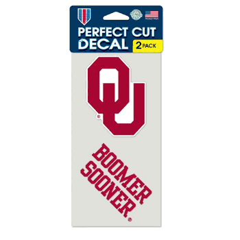 Oklahoma Sooners Set of 2 Die Cut Decals