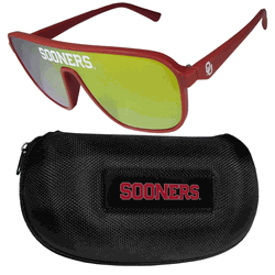 Oklahoma Sooners Shield Sunglasses with Case