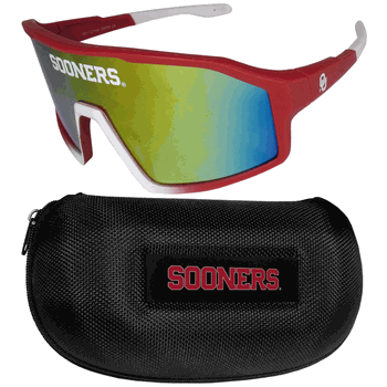 Oklahoma Sooners Shield Sunglasses with Case