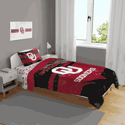 Oklahoma Sooners Slanted Stripe 4 PC Twin Bed in a Bag