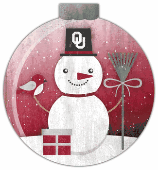 Oklahoma Sooners Snowglobe 12in Wall Art