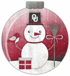 Oklahoma Sooners Snowglobe 12in Wall Art