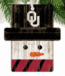 Oklahoma Sooners Snowman Ornament