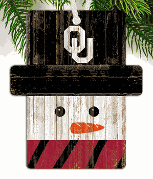 Oklahoma Sooners Snowman Ornament