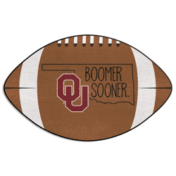 Oklahoma Sooners Southern Style Football Rug - 20.5in. x 32.5in.