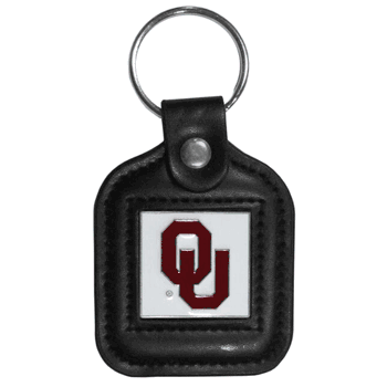 Oklahoma Sooners Square Leatherette Key Chain
