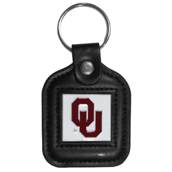 Oklahoma Sooners Square Leatherette Key Chain