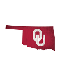 Oklahoma Sooners Team Color Logo State Sign