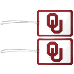 Oklahoma Sooners Vinyl Luggage Tag, 2pk