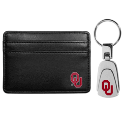Oklahoma Sooners Weekend Wallet & Steel Key Chain