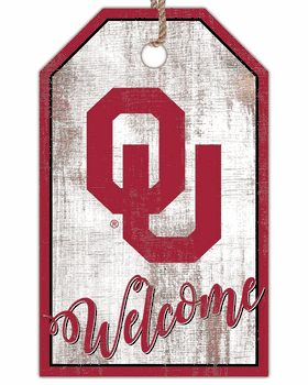 Oklahoma Sooners Welcome Team Tag 11x19 Sign