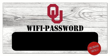 Oklahoma Sooners Wifi Password 6x12 Sign