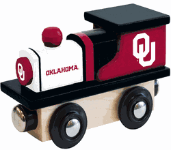 Oklahoma Sooners Wood Train Engine