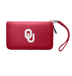 Oklahoma Sooners Zip Organizer Wallet Pebble Dark Red