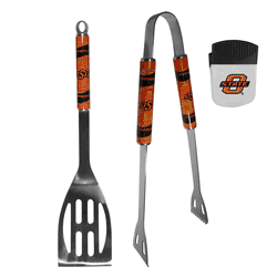 Oklahoma St. Cowboys 2 pc BBQ Set and Chip Clip