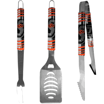 Oklahoma St. Cowboys 3 pc Tailgater BBQ Set