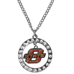 Oklahoma St. Cowboys Rhinestone Hoop Necklaces