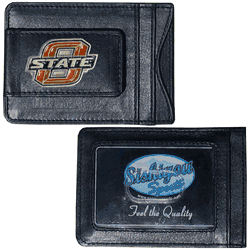 Oklahoma St. Leather Cash & Cardholder